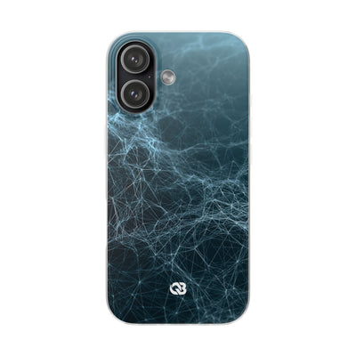 Teal Lite Phone Case for iPhone - Arctic Neural Mesh