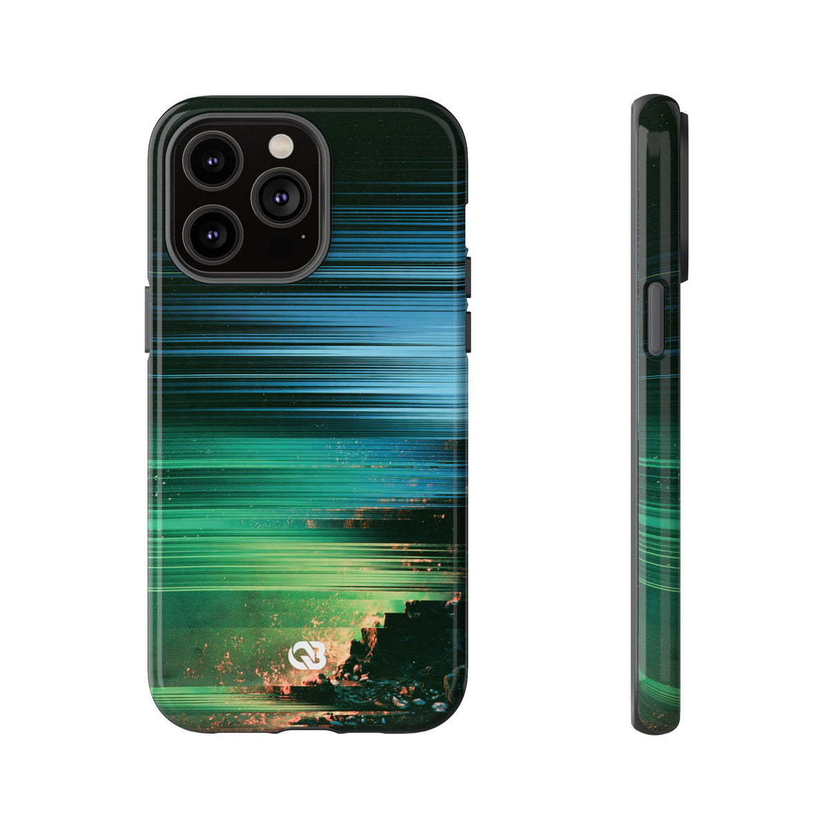 Digital Shoreline Drift · Tough Phone Case for iPhone · Teal