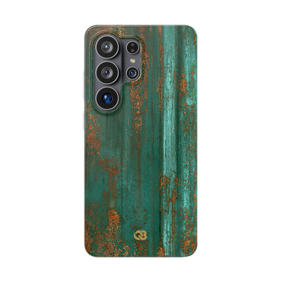 Teal Lite Phone Case for Samsung - Verdigris Copper Siding