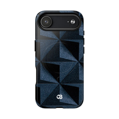 Blue Tough 2.0 Magsafe Phone Case for iPhone - Indigo Basalt Facets