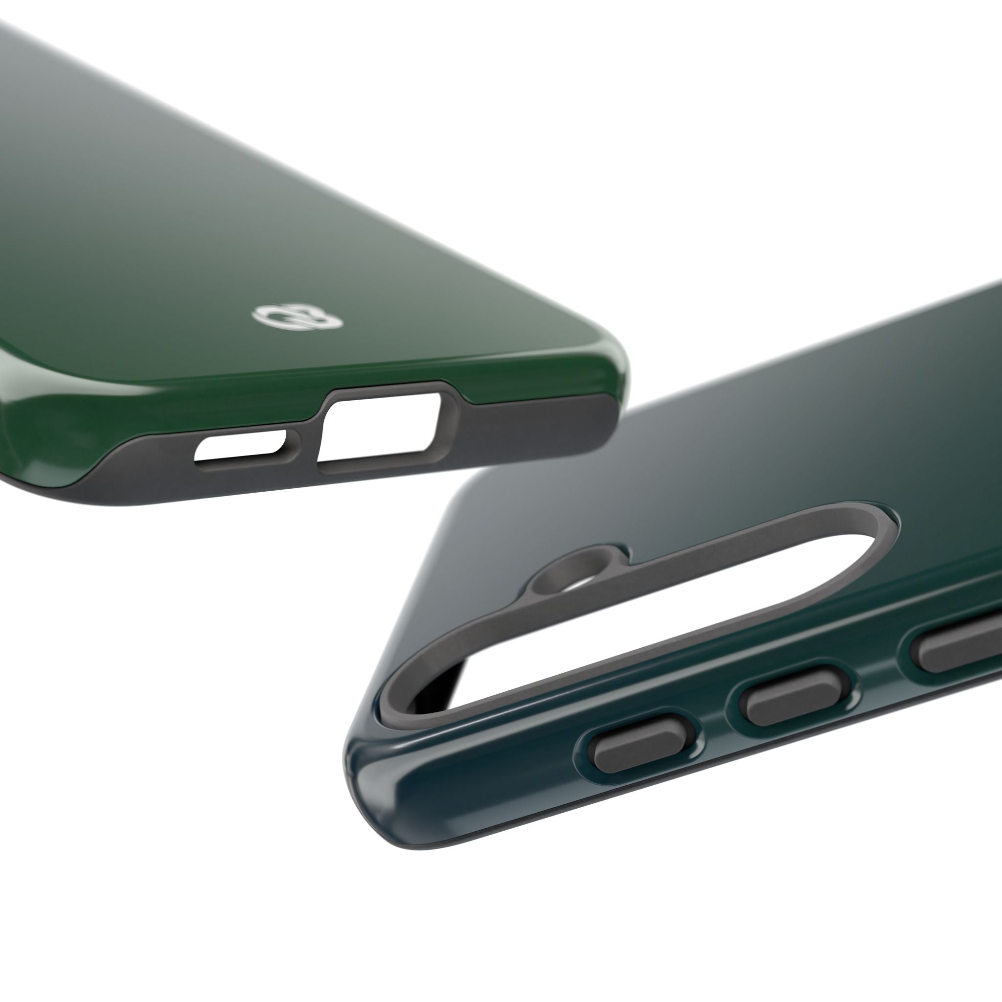 Green Tough Phone Case for Samsung - Midnight Pine Horizon