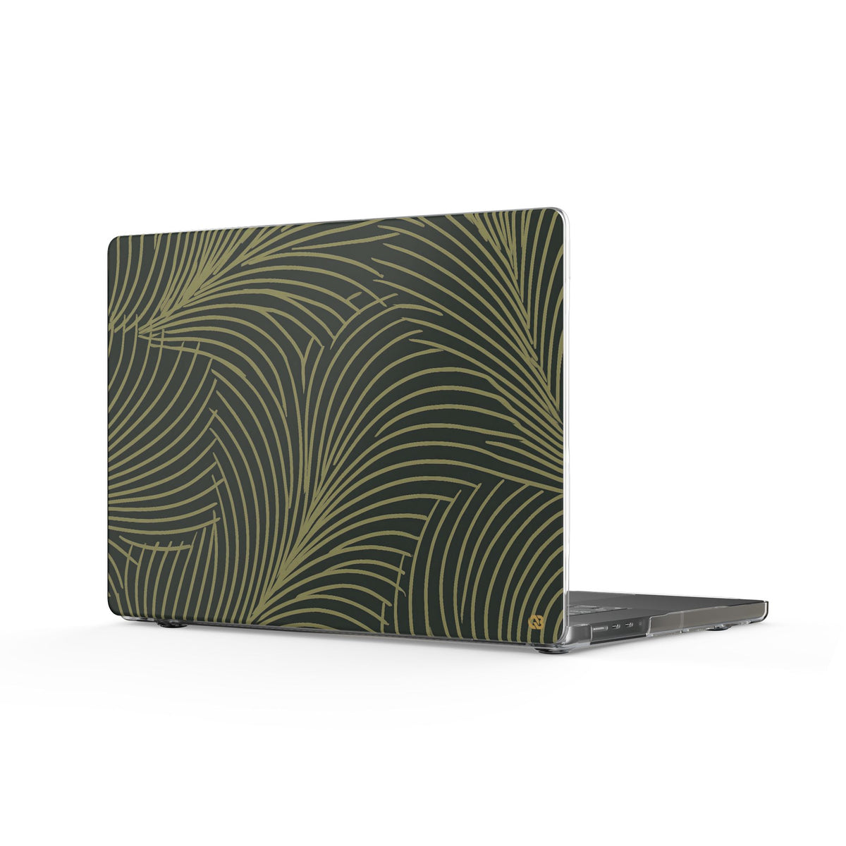 Midnight Palm Frond · Clear Hard Case for MacBook · Green