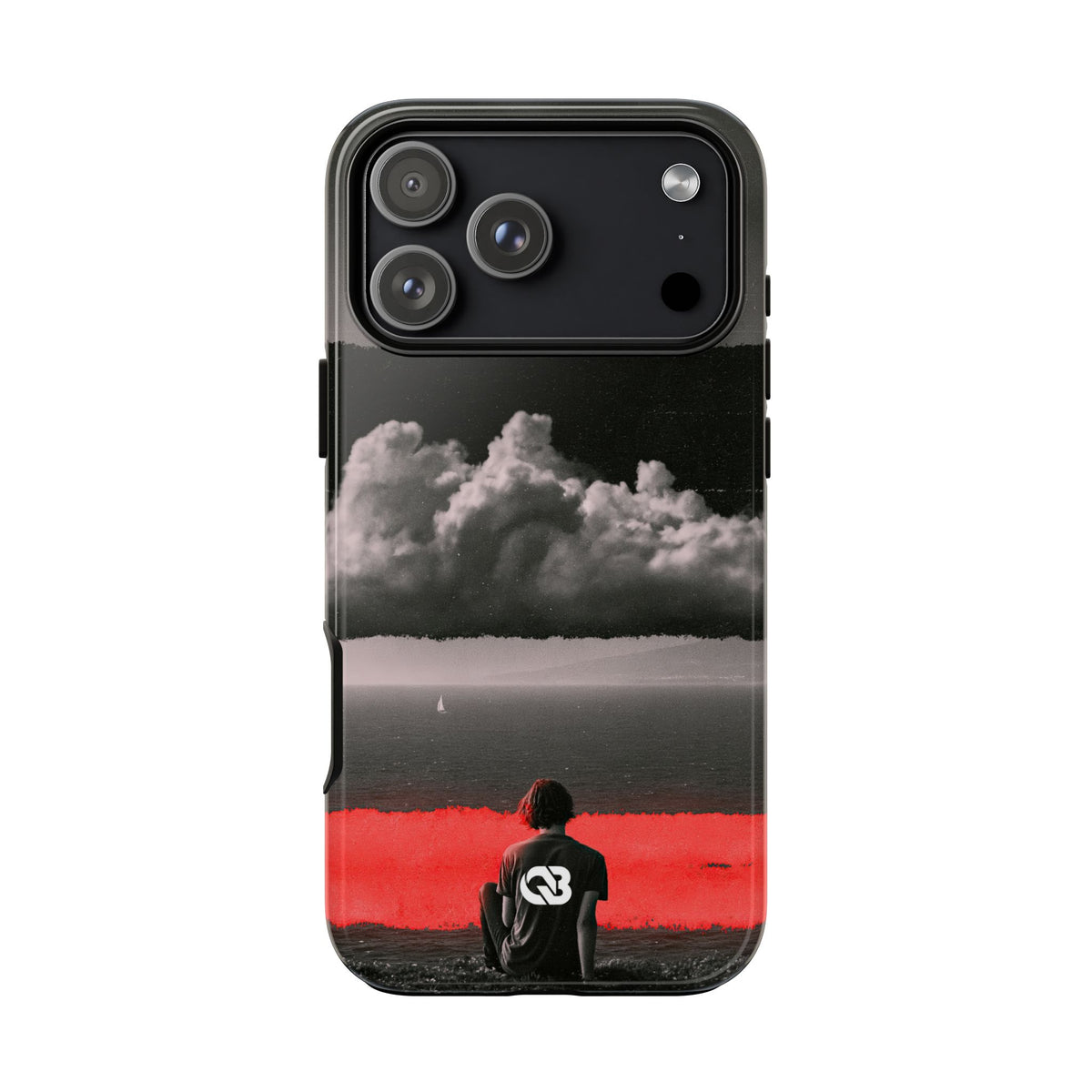 Crimson Horizon · Tough Phone Case for iPhone · Black