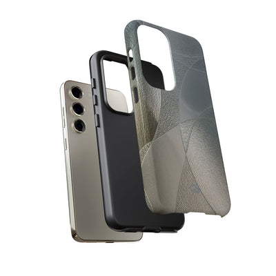 Silver Tough Phone Case for Samsung - Frosted Silver Mosaic
