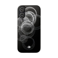 Black Lite Phone Case for iPhone - Kinetic Wireframe Orbit