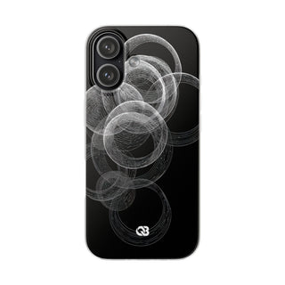 Black Lite Phone Case for iPhone - Kinetic Wireframe Orbit