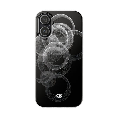 Black Lite Phone Case for iPhone - Kinetic Wireframe Orbit