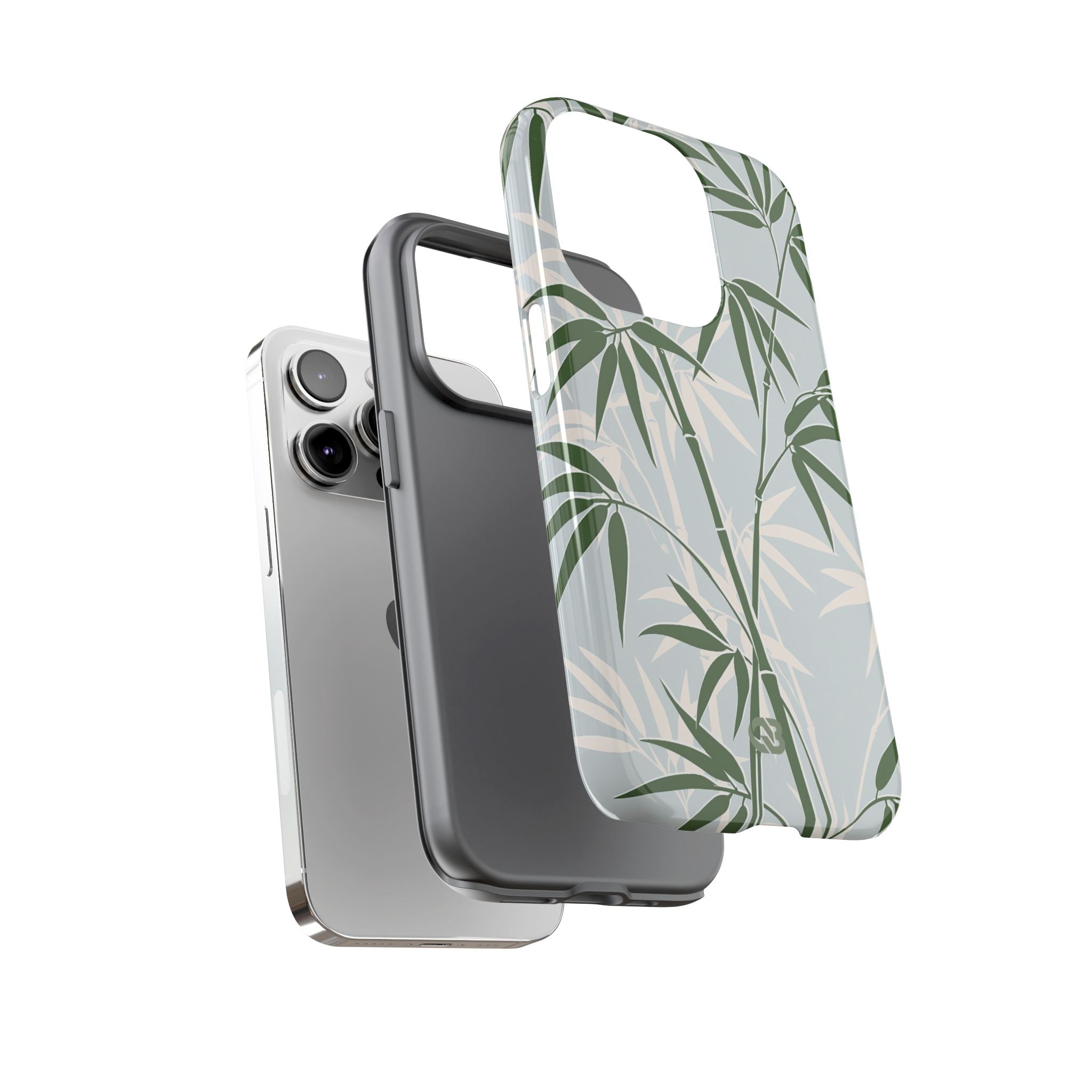 Green Tough Phone Case for iPhone - Kyoto Bamboo Canopy