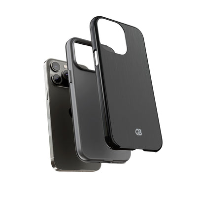 Obsidian Brushed Steel · Tough Phone Case for iPhone · Black