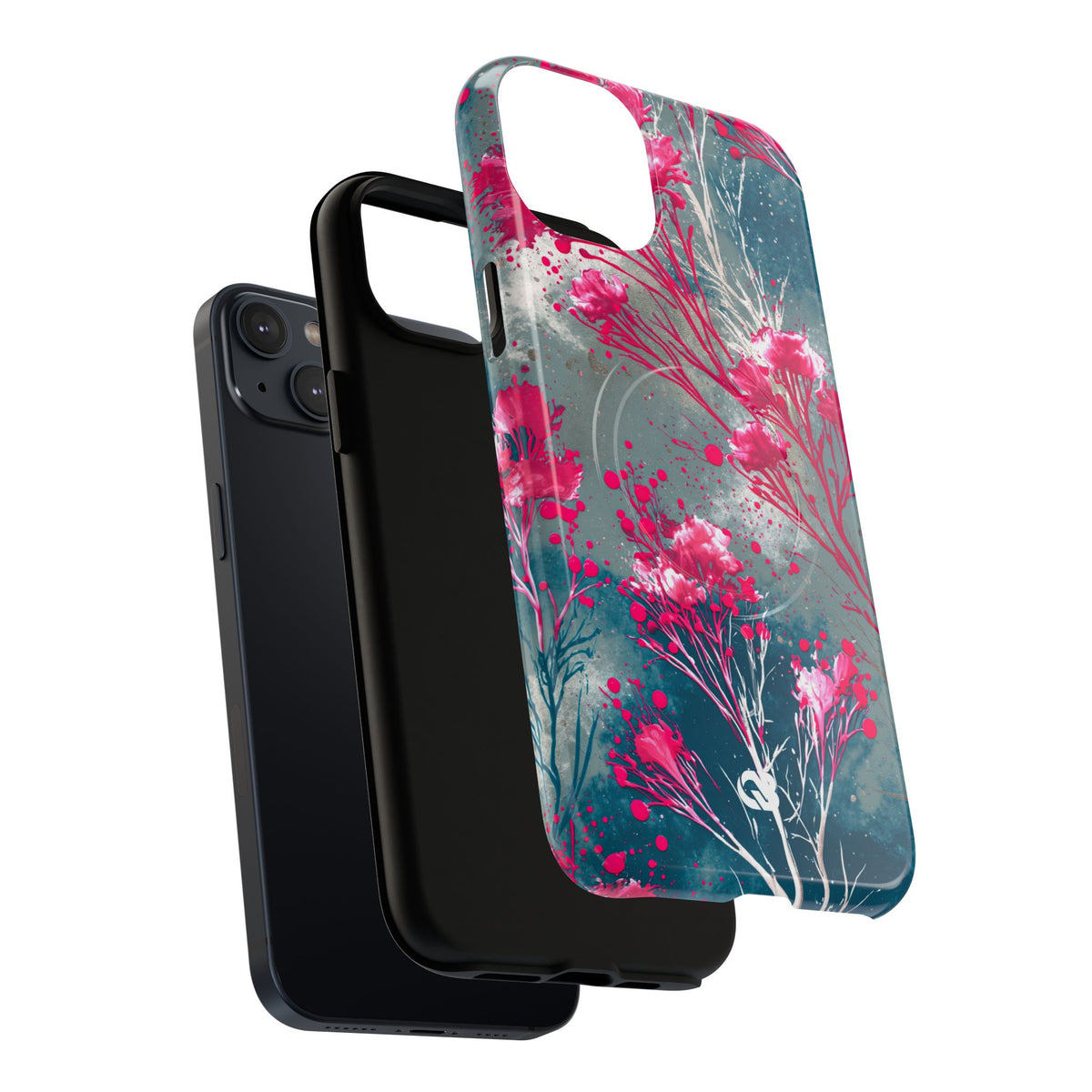 Cyber Blossom · Tough 2.0 Magnetic Phone Case for iPhone · Teal