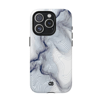 White Tough 2.0 Magsafe Phone Case for iPhone - Nordic Ridge Topo