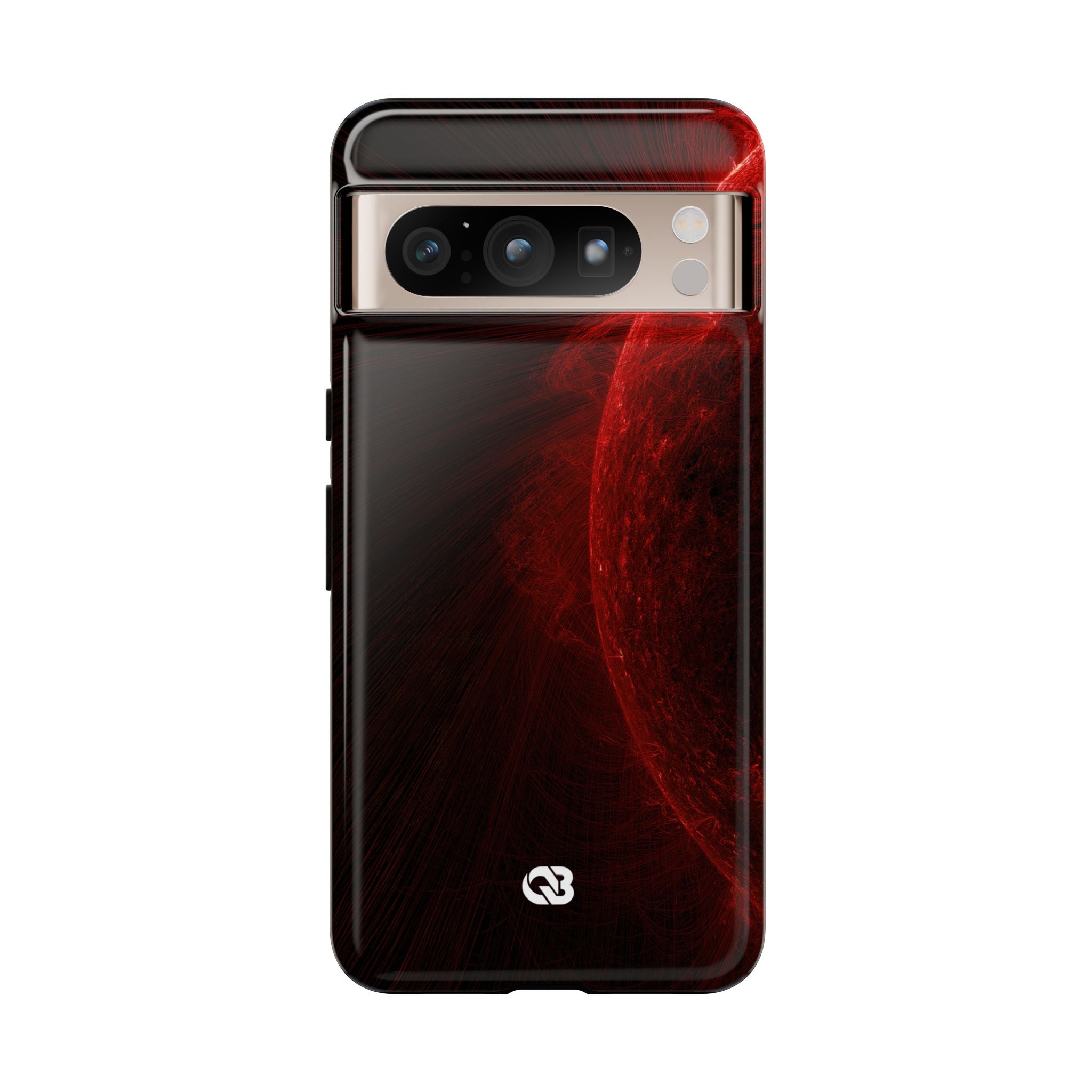 Red Tough Phone Case for Google Pixel - Solar Crimson Flare
