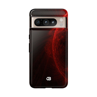 Red Tough Phone Case for Google Pixel - Solar Crimson Flare