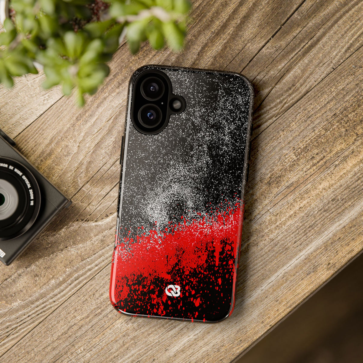 Crimson Noir Drip · Tough Phone Case for iPhone · Black
