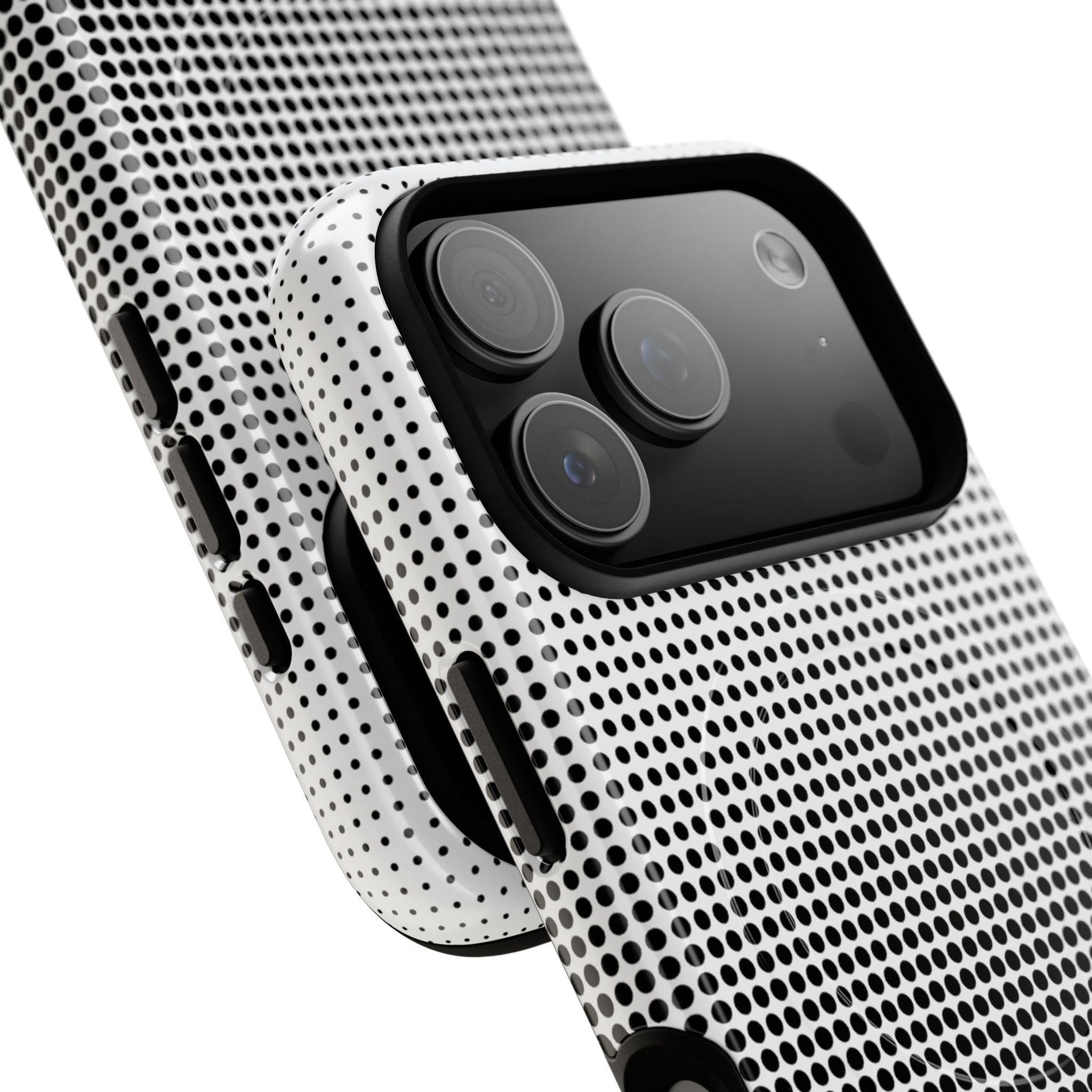 Black Tough 2.0 Magsafe Phone Case for iPhone - Obsidian Halftone Flux