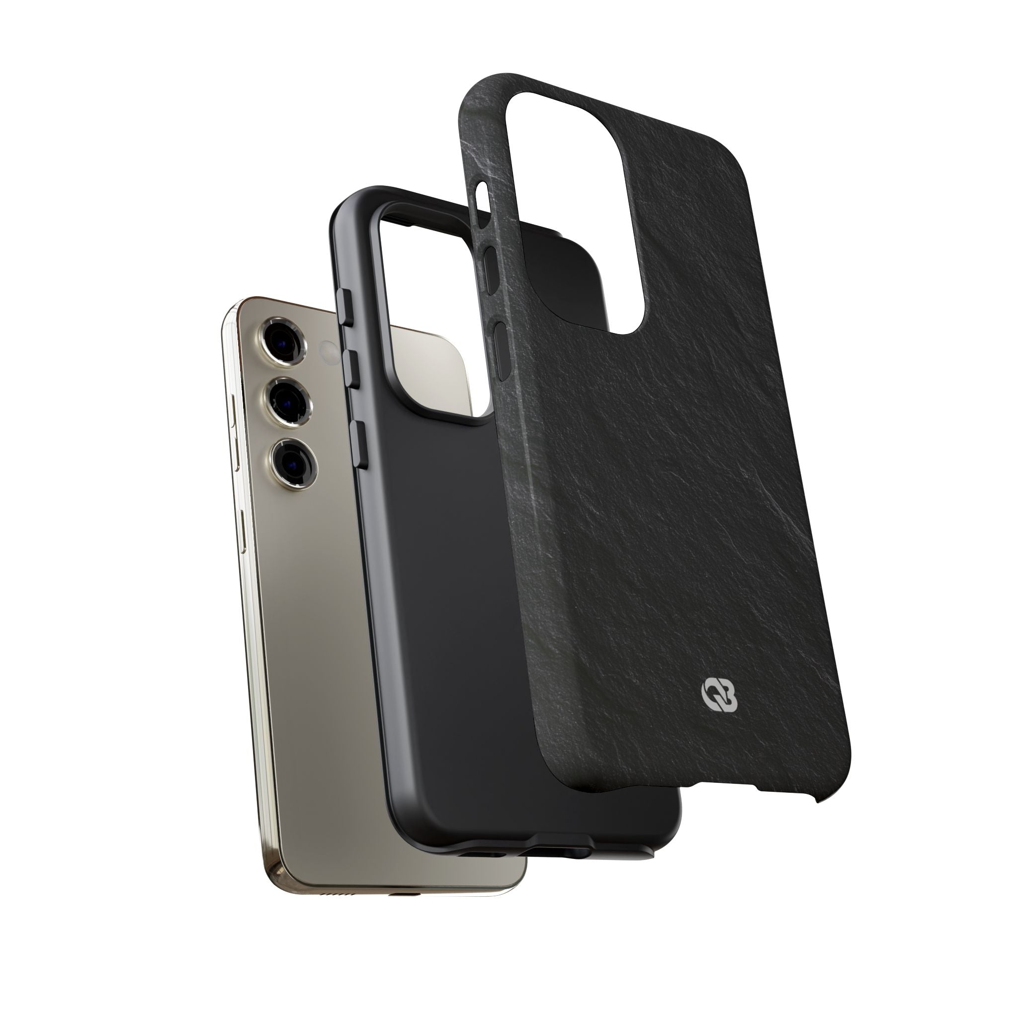 Black Tough Phone Case for Samsung - Raw Obsidian Slate