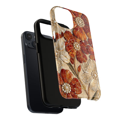 Carnelian Pearl Bloom · Tough 2.0 Magnetic Phone Case for iPhone · Orange