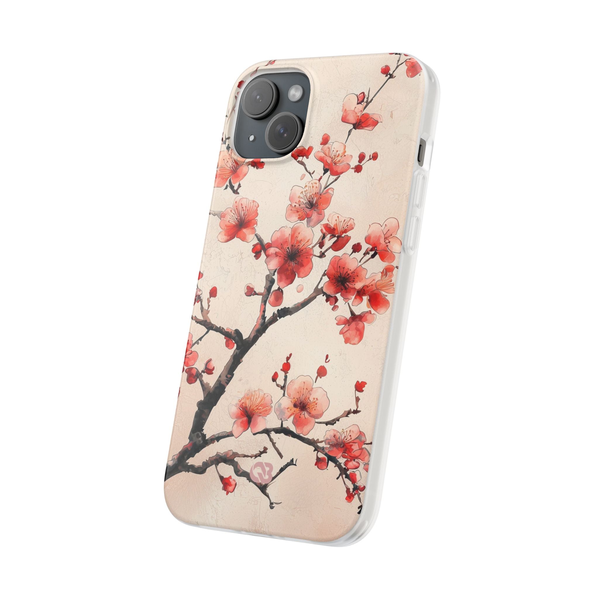 Crimson Silk Flora · Soft Custodia per iPhone