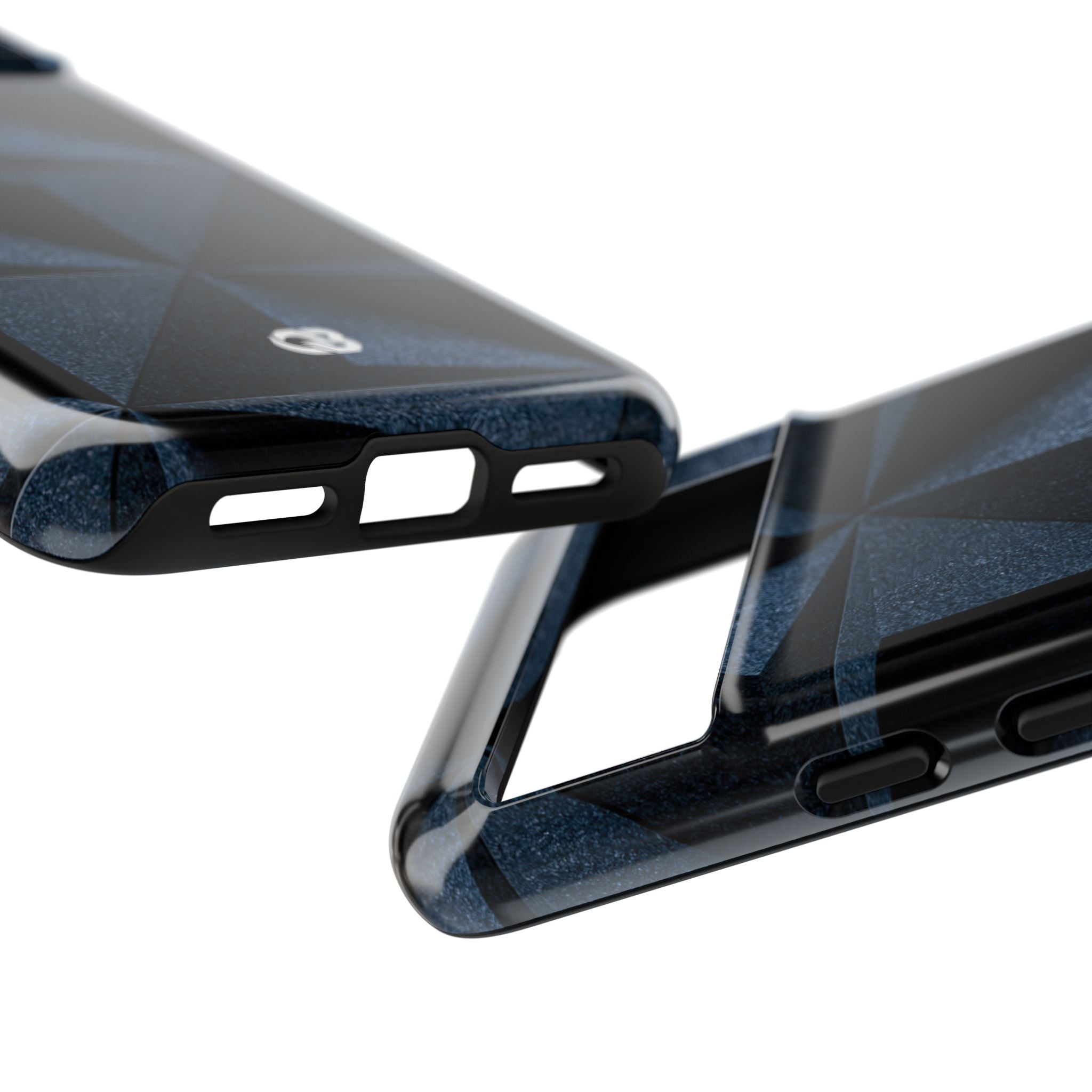 Blue Tough Phone Case for Google Pixel - Indigo Basalt Facets