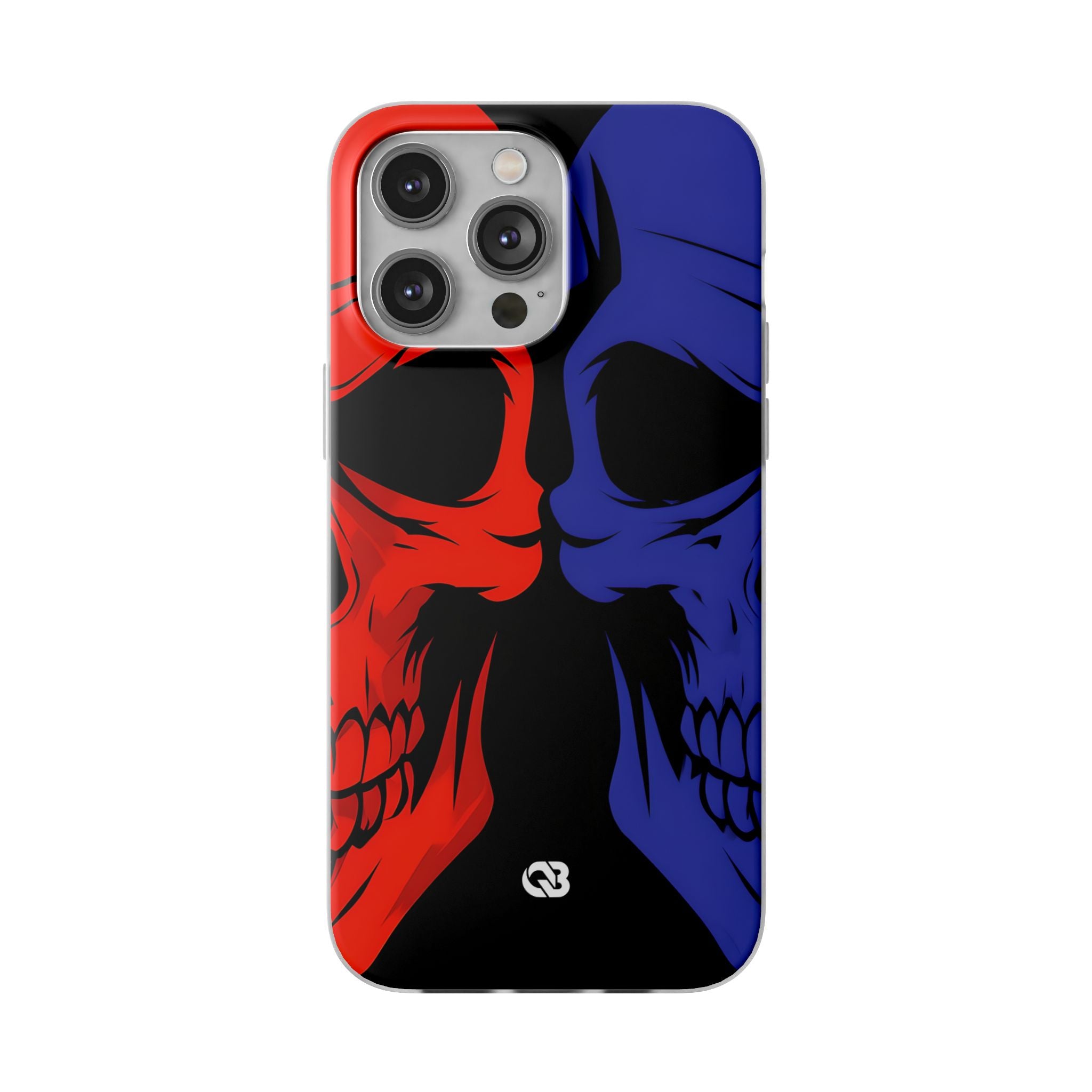 Crimson Cobalt Skulls · Soft Phone Case for iPhone