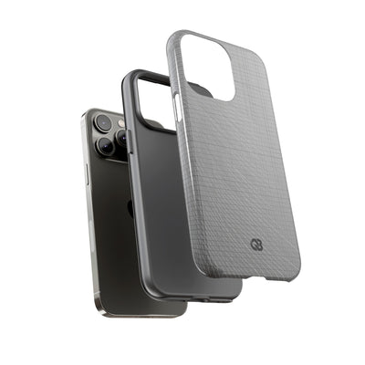 Grey Tough Phone Case for iPhone - Chrome Mesh Warp