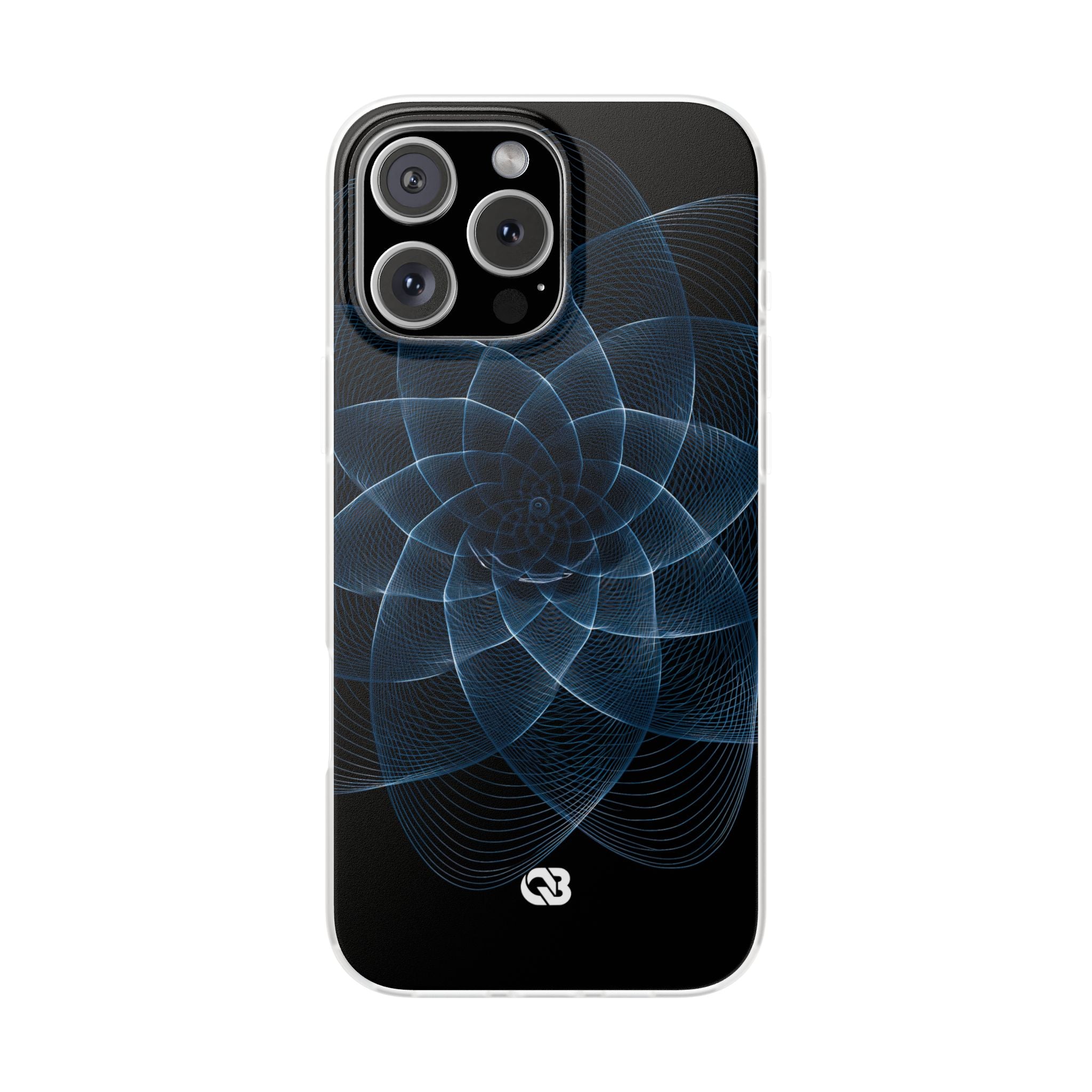 Blue Lite Phone Case for iPhone - Cobalt Geometric Bloom