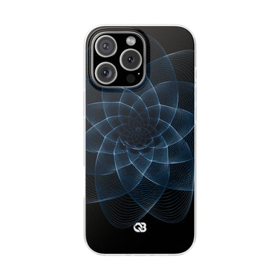 Blue Lite Phone Case for iPhone - Cobalt Geometric Bloom