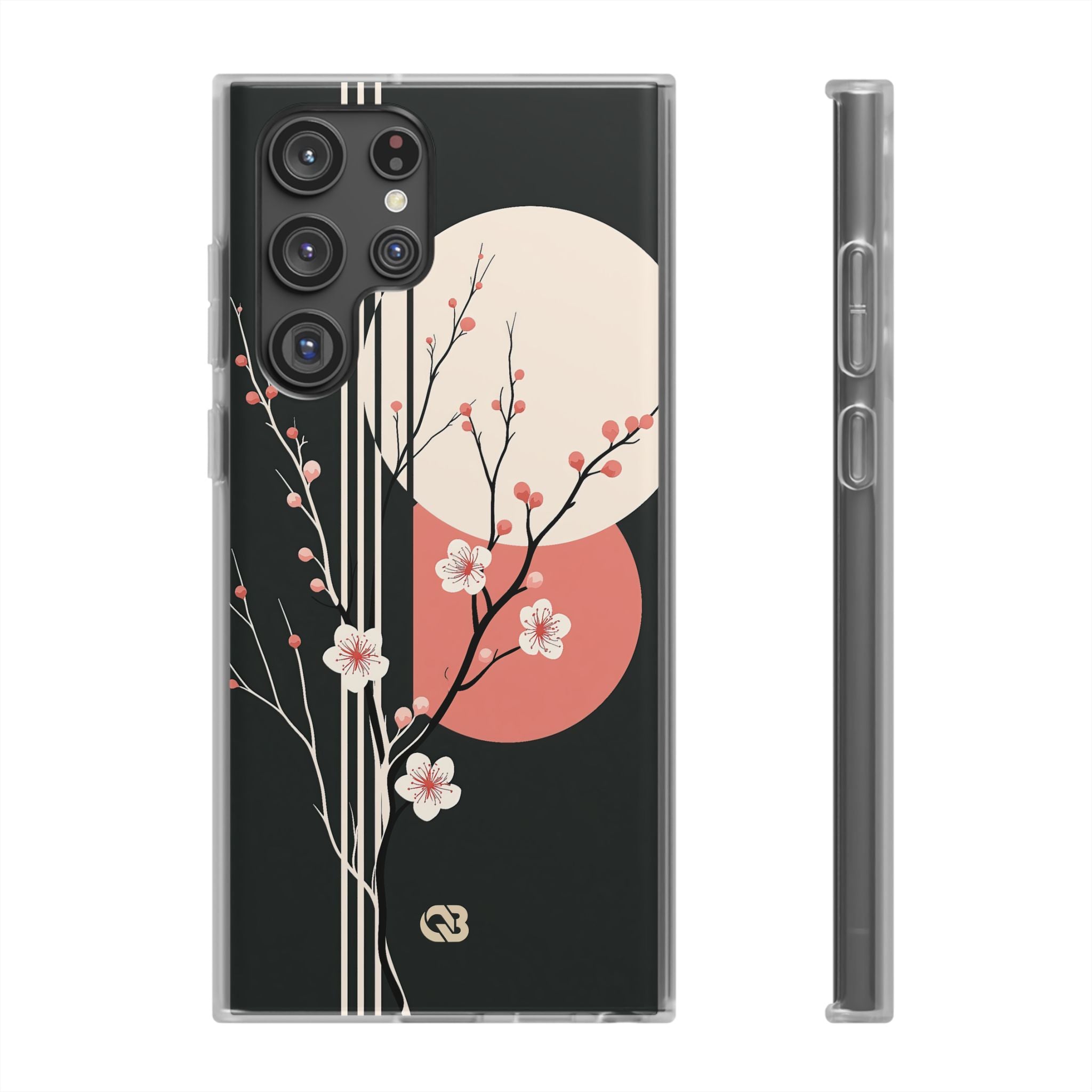 Black Lite Phone Case for Samsung - Kyoto Midnight Blossom