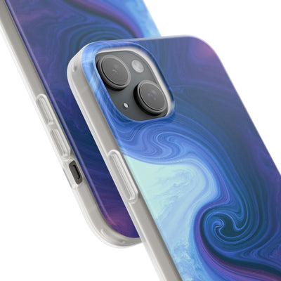 Azure Fluid Swirl · Lite Phone Case for iPhone ·  Blue