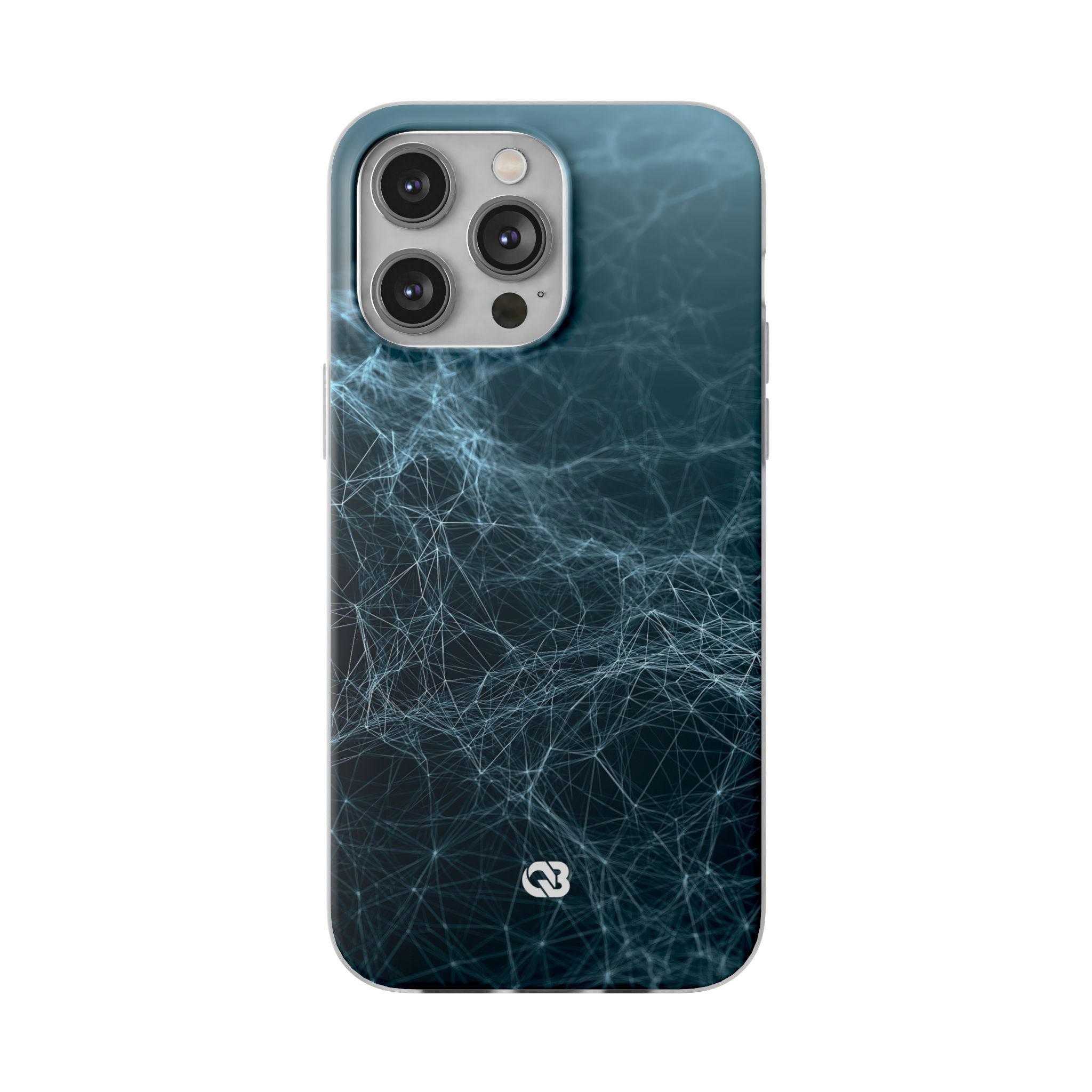 Teal Lite Phone Case for iPhone - Arctic Neural Mesh