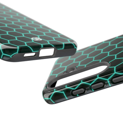 Neon Hex Spectrum · Tough Phone Case for Samsung · Teal