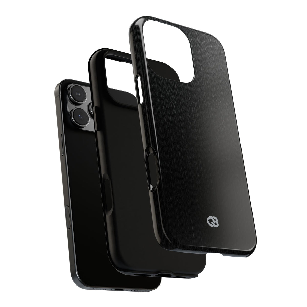 Obsidian Brushed Steel · Tough Phone Case for iPhone · Black