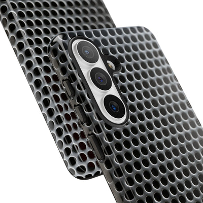 Brushed Perforated Steel · Tough Phone Case for Samsung · Silver