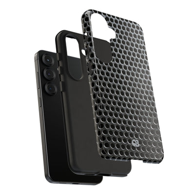 Silver Tough Phone Case for Samsung - Brutalist Steel Mesh