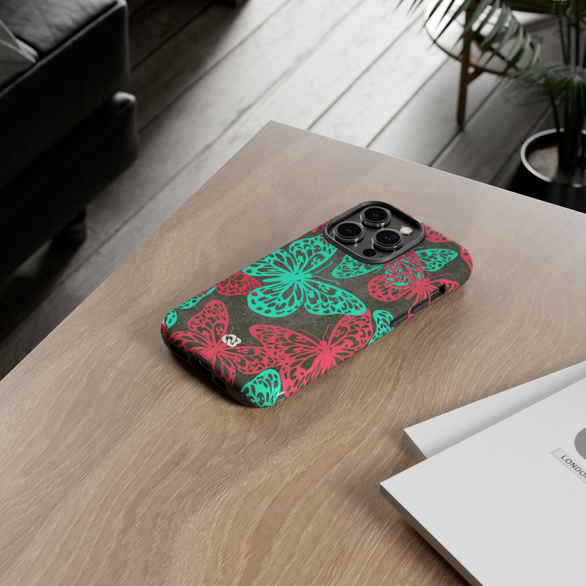 Electric Papillon · Tough Phone Case for iPhone · Pink
