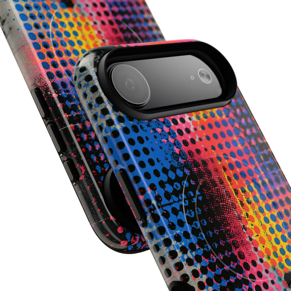 Chromatic Halftone Grid · Tough 2.0 Magnetic Phone Case for iPhone · Blue