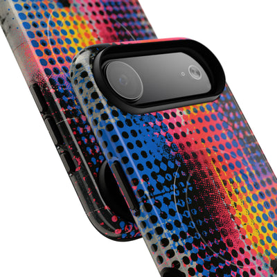Chromatic Halftone Grid · Tough 2.0 Magnetic Phone Case for iPhone · Blue
