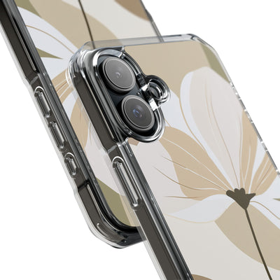 Beige Impact MagSafe Phone Case for iPhone - Sage Linen Magnolia