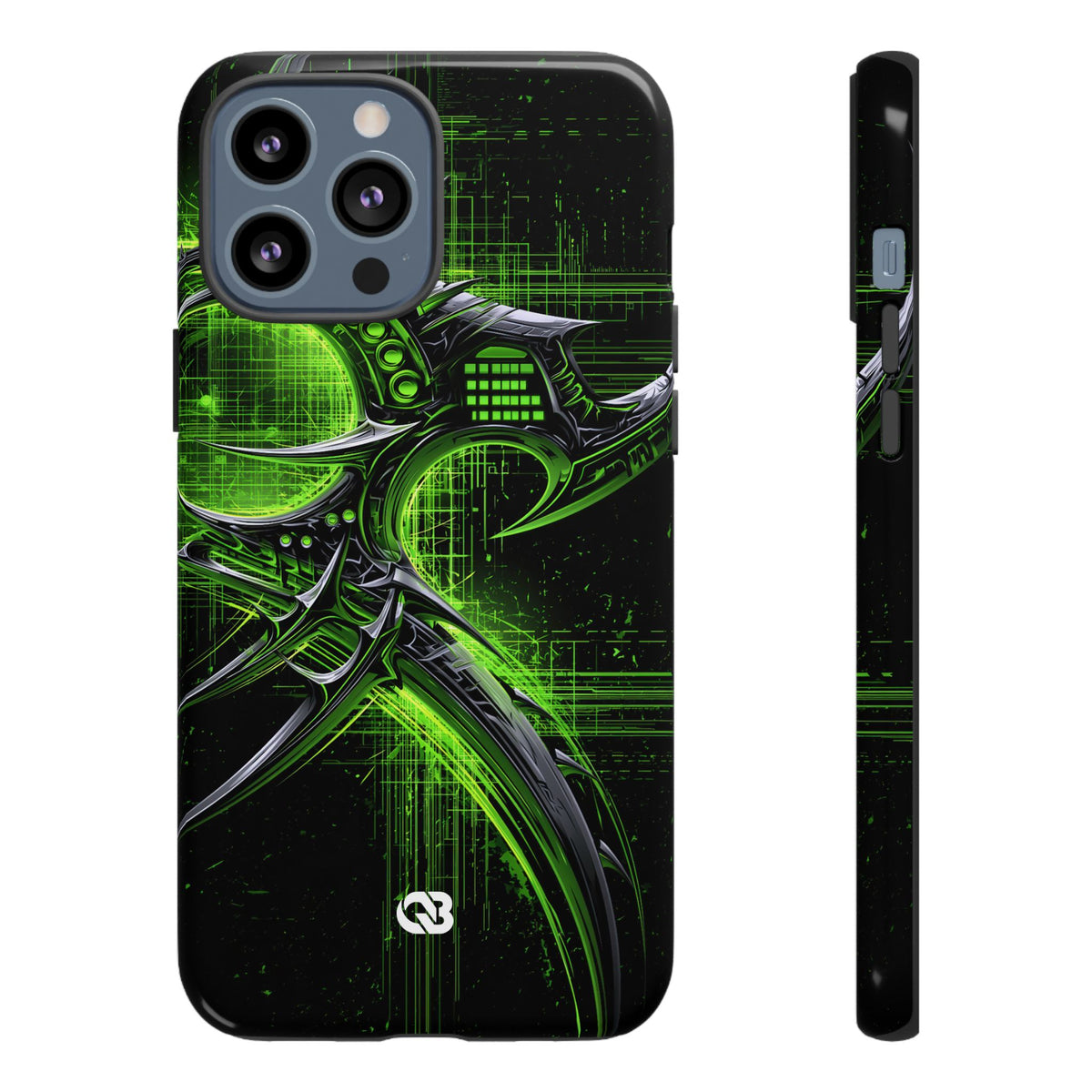 Cyber Sigil Grid · Tough Phone Case for iPhone · Green