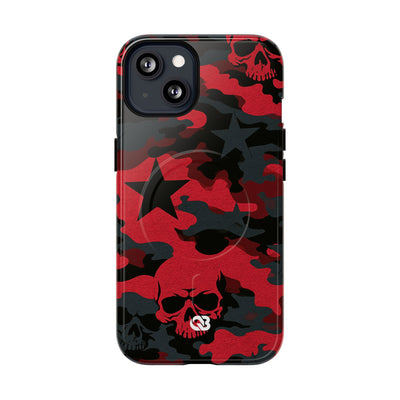 Crimson Skull Camo · Tough 2.0 Magnetic Phone Case for iPhone · Red
