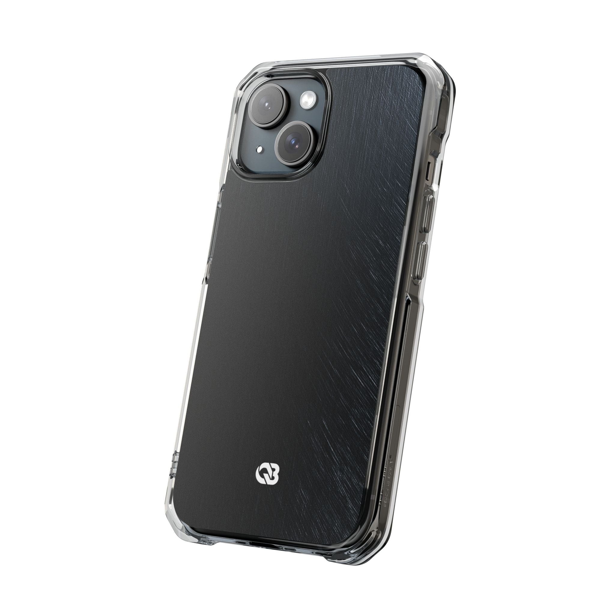 Black Impact MagSafe Phone Case for iPhone - Midnight Brushed Grain