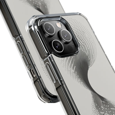 White Impact MagSafe Phone Case for iPhone - Linear Torsion Grid