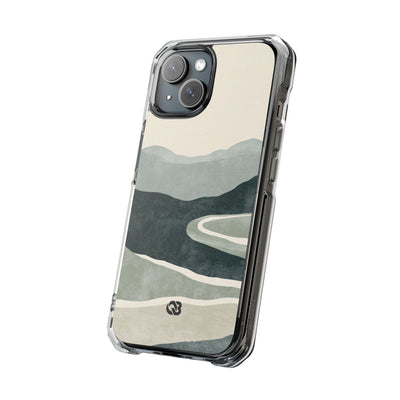 Green Impact MagSafe Phone Case for iPhone - Misty Sage Valley