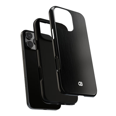 Black Tough Phone Case for iPhone - Brushed Obsidian Slate