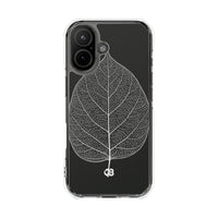 Black Impact MagSafe Phone Case for iPhone - Bleached Leaf Lattice