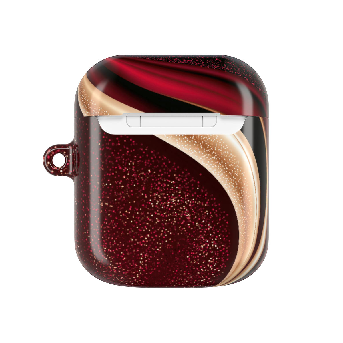 Gilded Crimson Flow · Hard Case for AirPods & AirPods Pro · Red