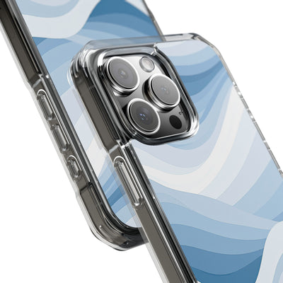 Blue Impact MagSafe Phone Case for iPhone - Glacial Indigo Flow