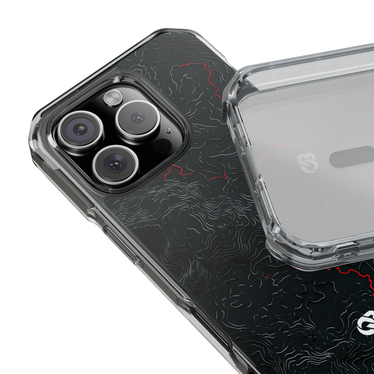 Crimson Rift · Clear Impact Magnetic Phone Case for iPhone ·  Black