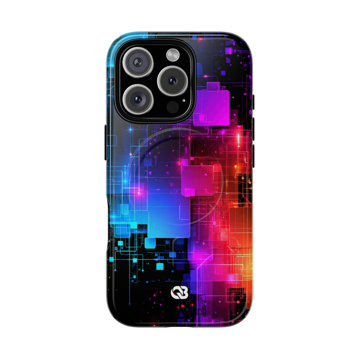 Spectral Circuit Grid · Tough 2.0 Magnetic Phone Case for iPhone · Black