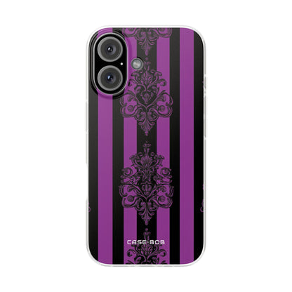 Damask Elegance Purple iPhone 16 Case - Soft